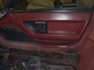 Interior of a 1984 Corvette before being restored